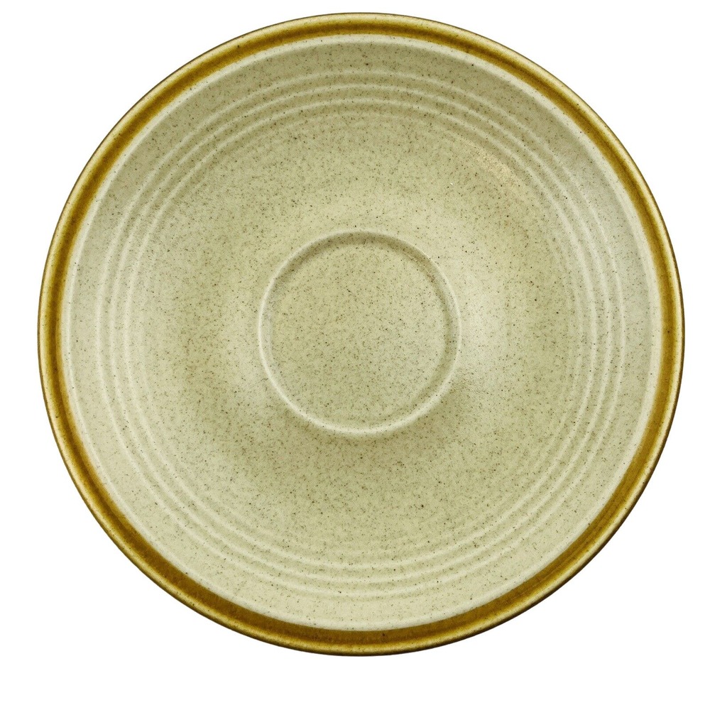 Vintage‎ Mikasa Nature's Song Saucer Only 6.25" C1050 Beige Brown Band Stoneware